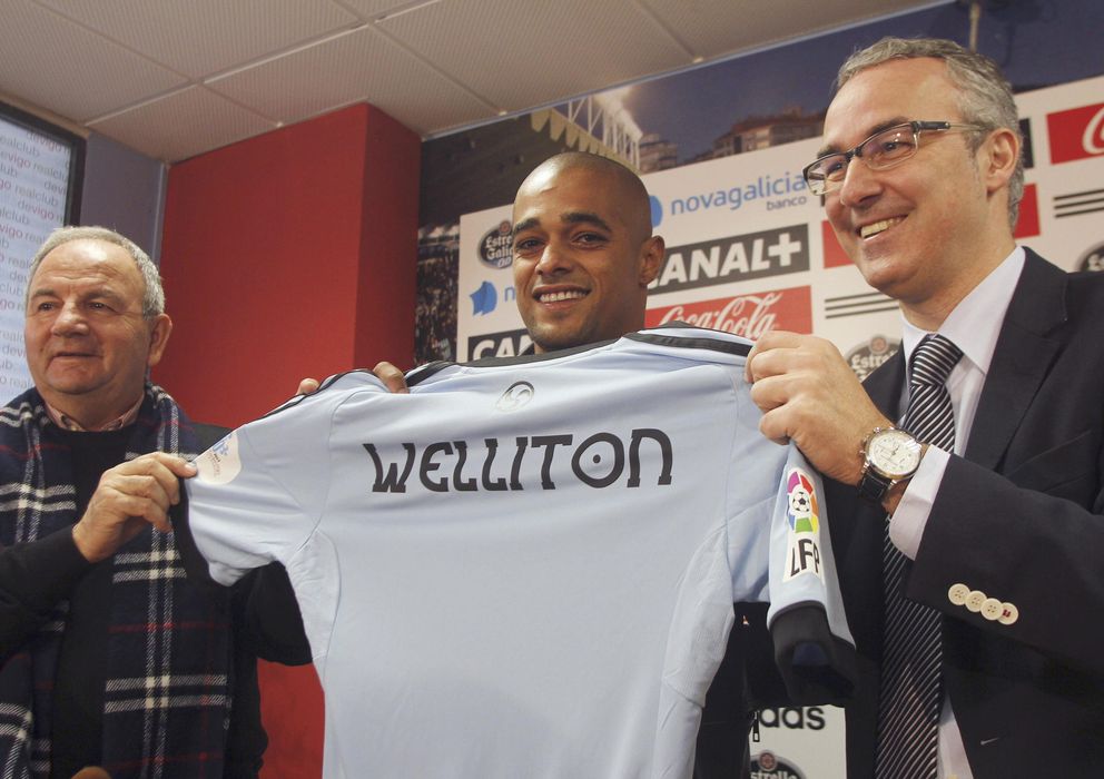Foto: Welliton, en su presentación como jugador del Celta de Vigo.