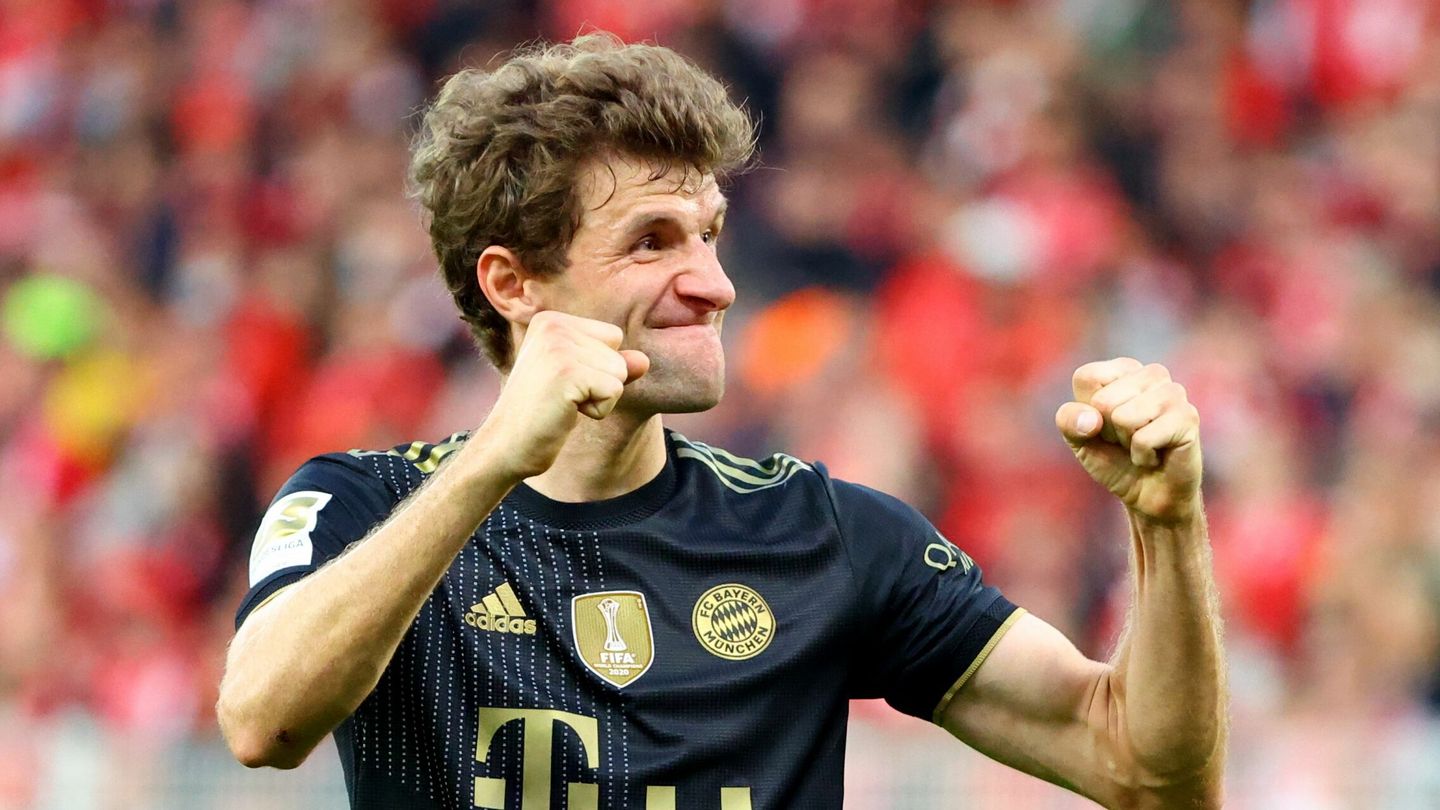 Müller celebra un gol con el Bayern. (Reuters)