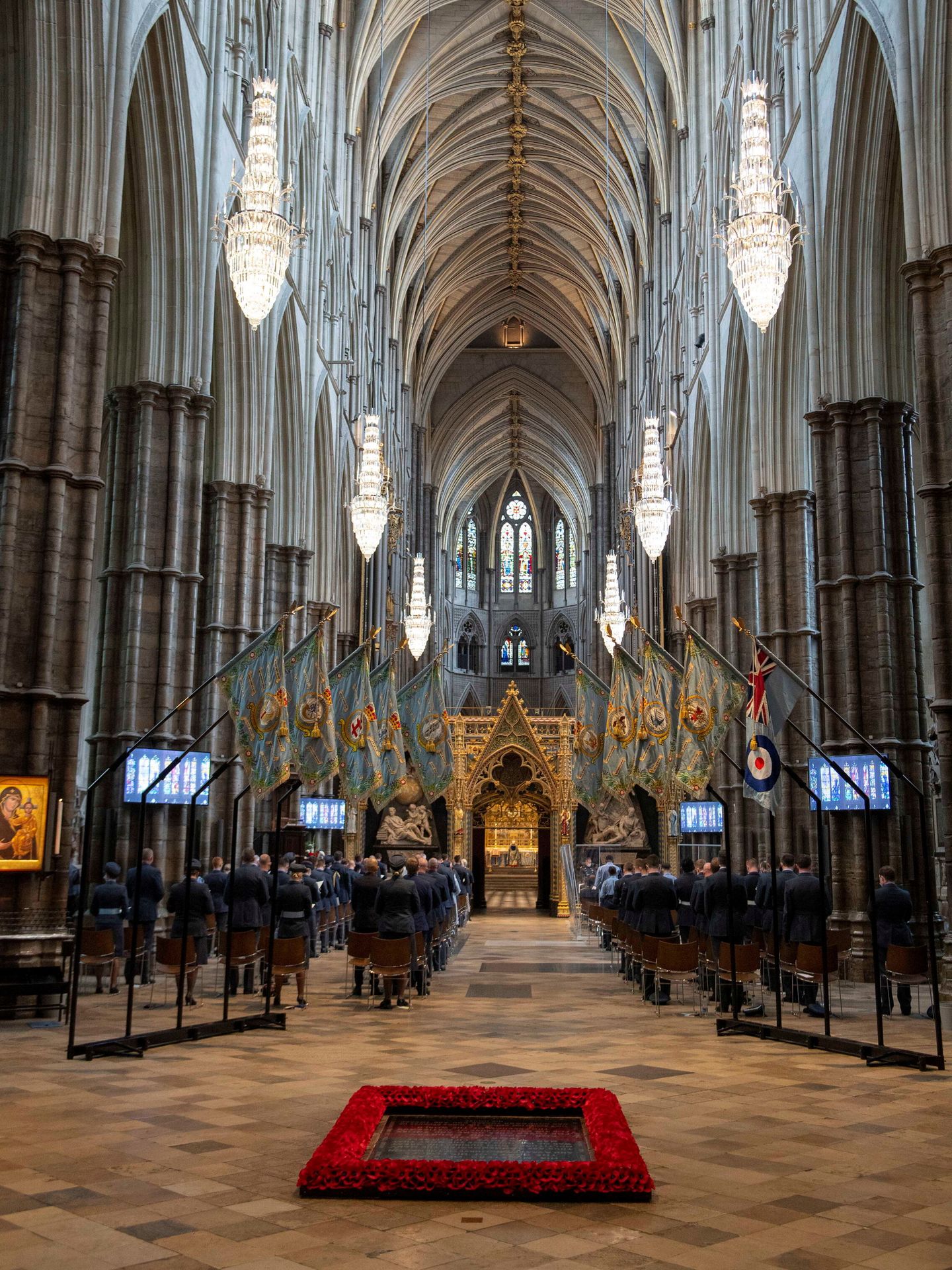 El interior de la abadía de Westminster. (Reuters/Pool/Julian Simmonds)