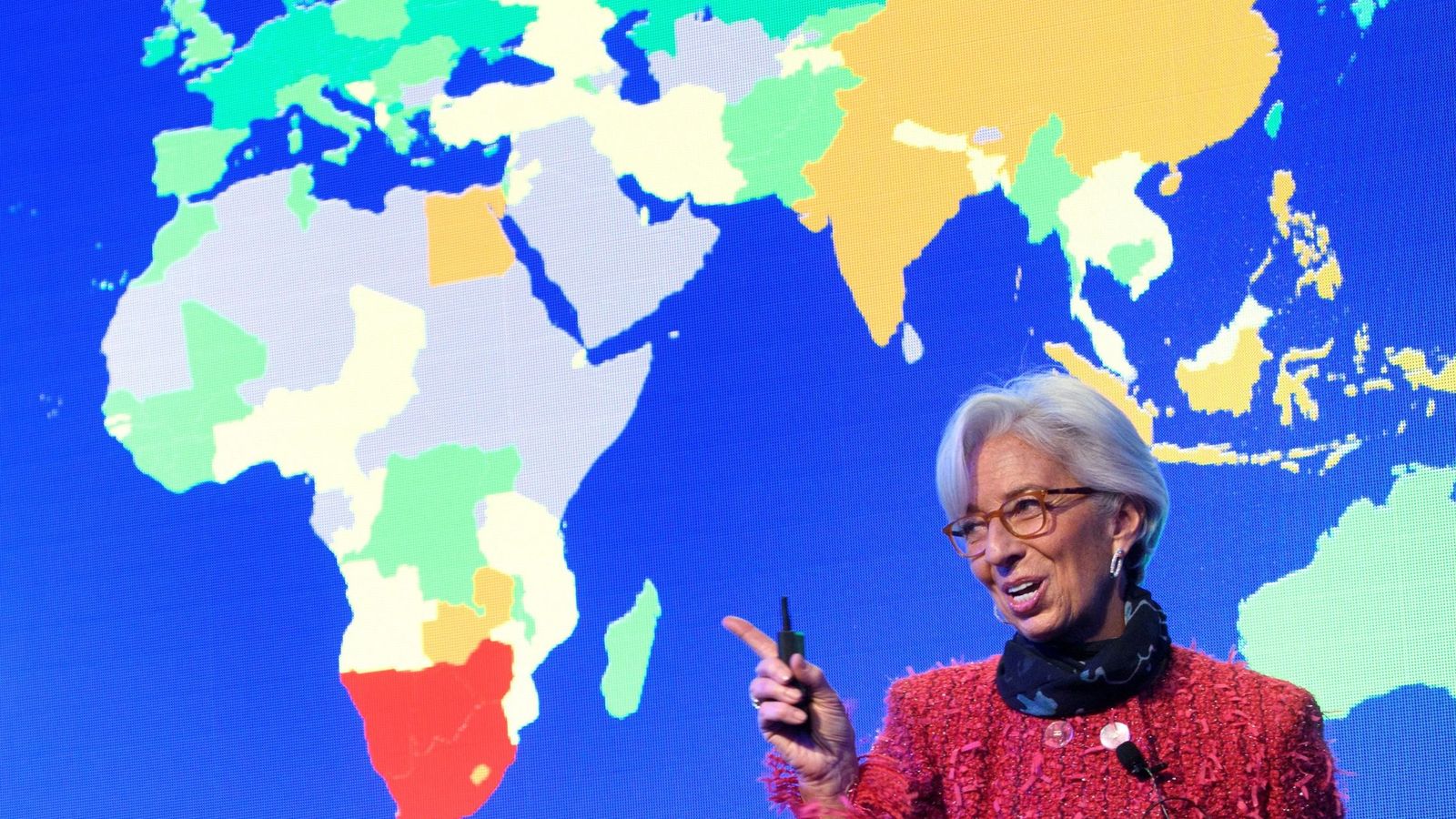 Foto: Christine Lagarde, en Davos. (EFE)