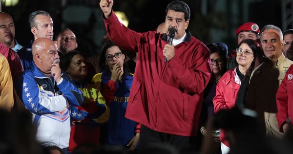 Foto: El presidente de Venezuela, Nicolás Maduro, celebra el resultado de las elecciones a la Constituyente. (Reuters)
