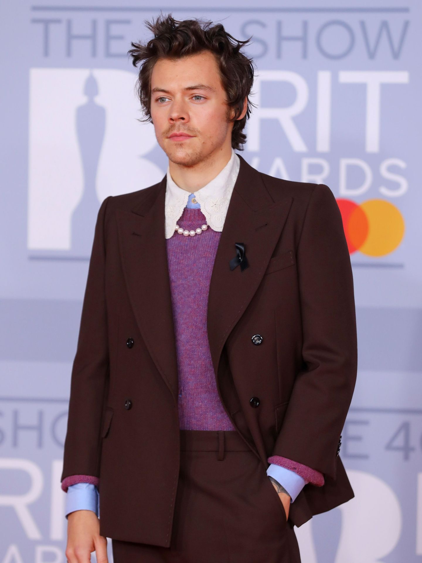 Harry Styles, llegando a los Brit Awards 2020. (EFE/EPA/Vickie Flores)