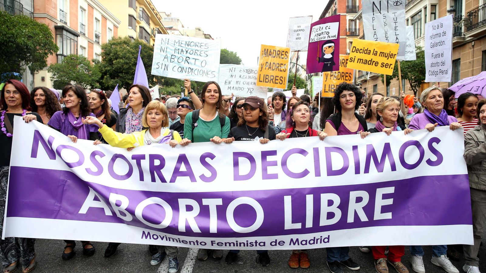 Foto: Manifestación contra la reforma de la ley del aborto en Madrid. (EFE)
