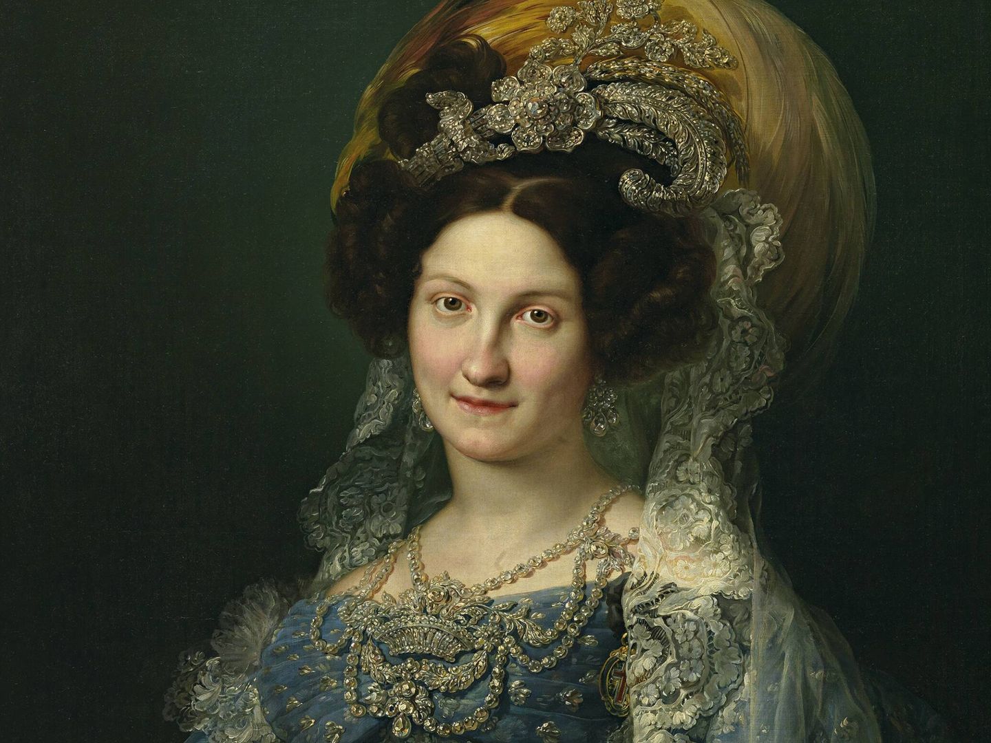 La reina María Cristina en 1830, obra de Vicente López y Portaña