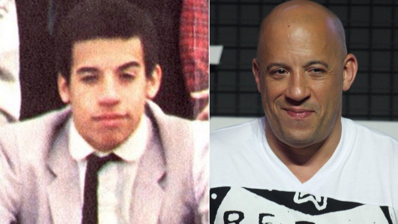 Foto: Vin Diesel durante y después del instituto (Gtres)