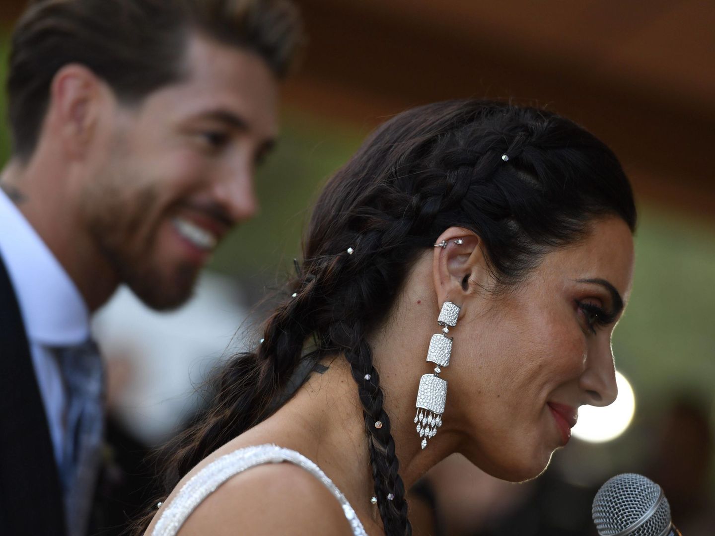 Sergio Ramos y Pilar Rubio en una imagen de la boda. (Cordon Press)