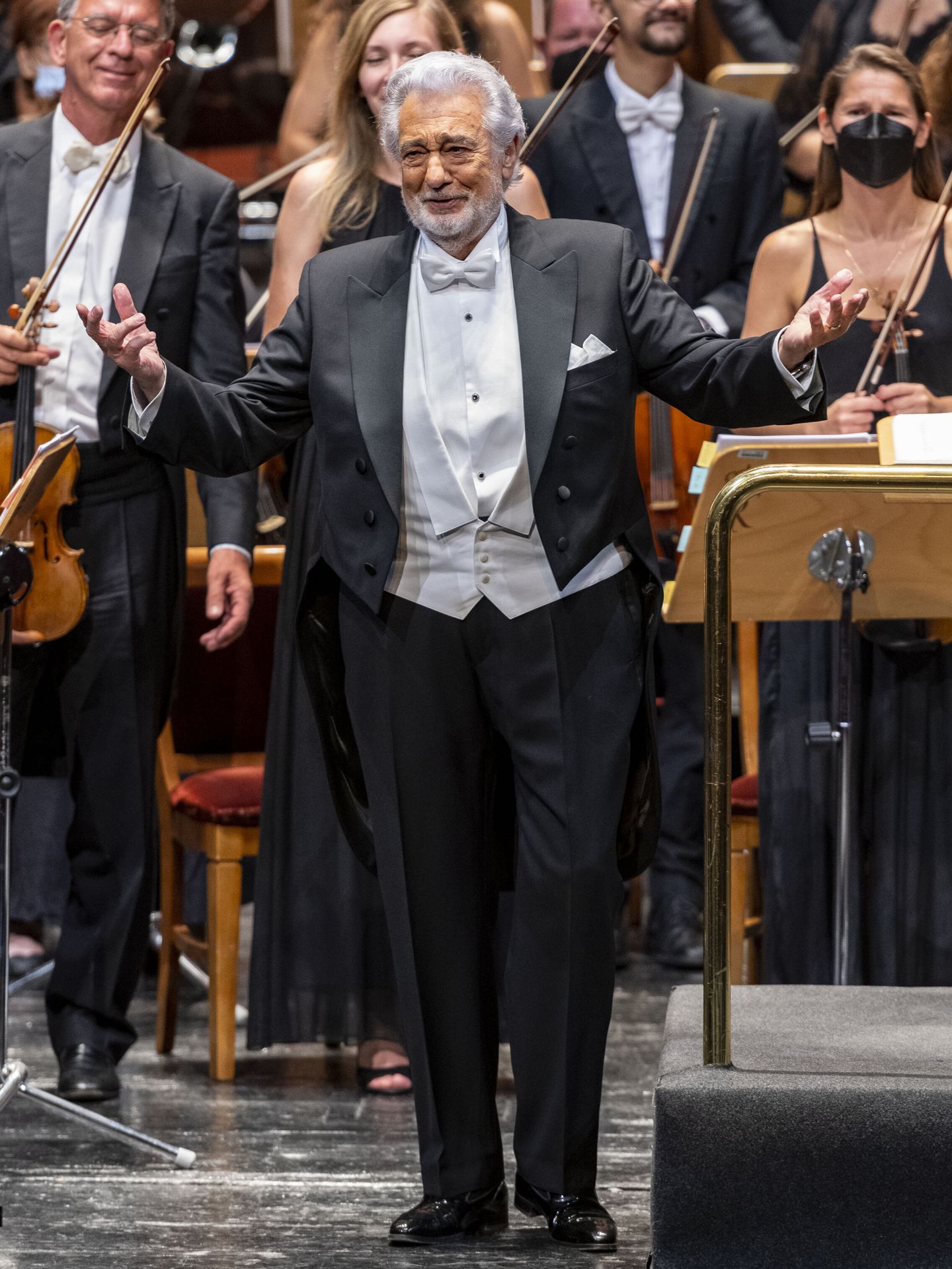 Plácido Domingo, durante su actuación en el Teatro Real. (EFE/Teatro Real)