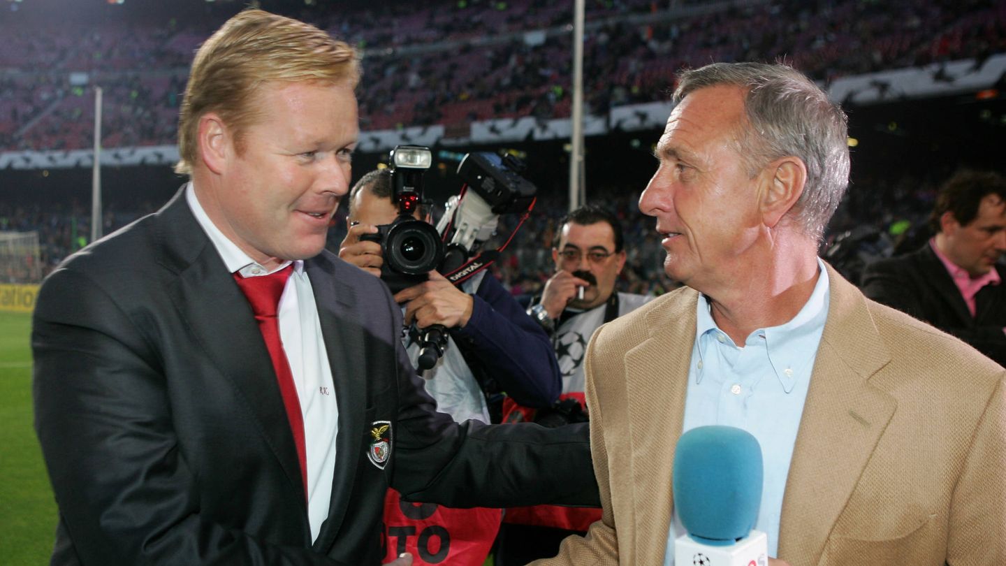  Koeman y Cruyff, en una imagen de 2006. (Getty)