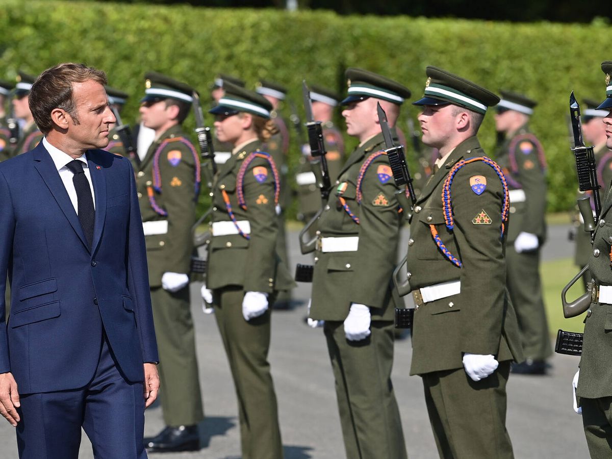 Foto: El presidente francés, Emmanuel Macron, durante su visita a Irlanda en agosto. (Getty)