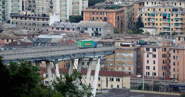 Foto: El colapsado puente de Morandi en Génova (Italia). (Reuters)