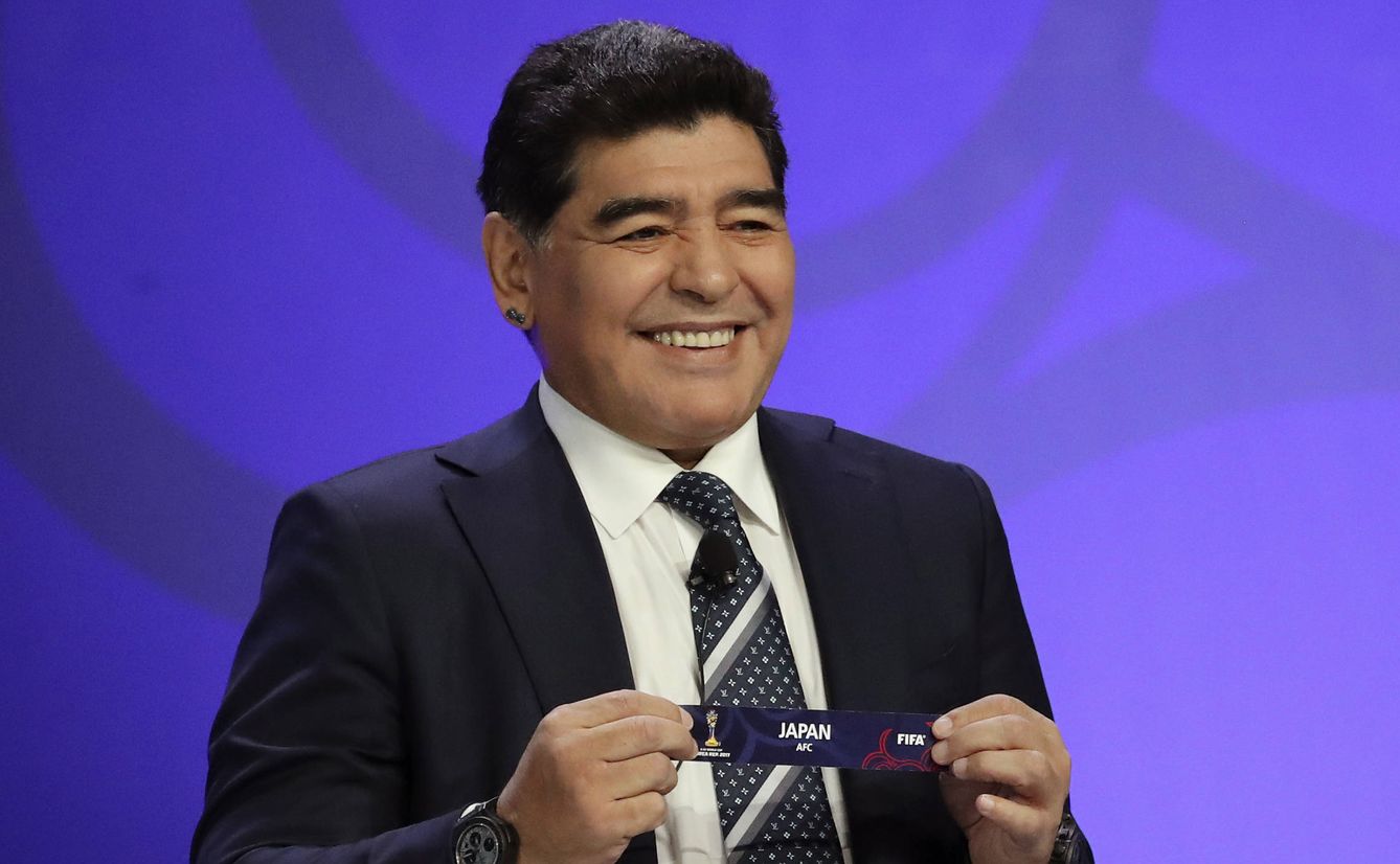 Maradona, durante los emparejamientos de FIFA U-20 World Cup Korea 2017. (Gtres)