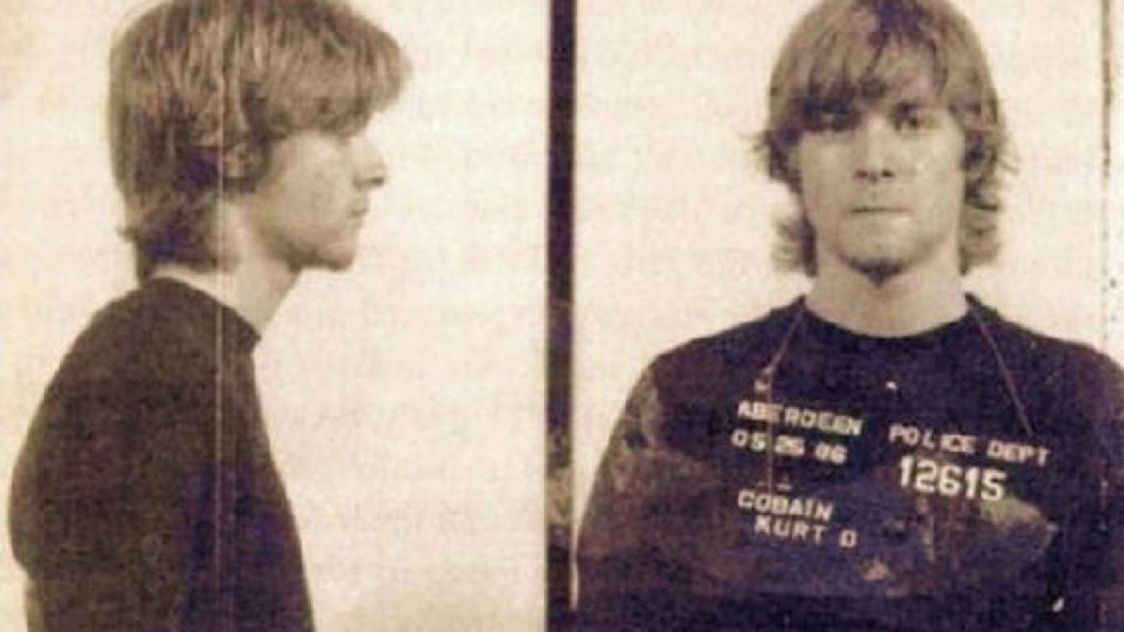 Foto: Kurt Cobain en una foto policial