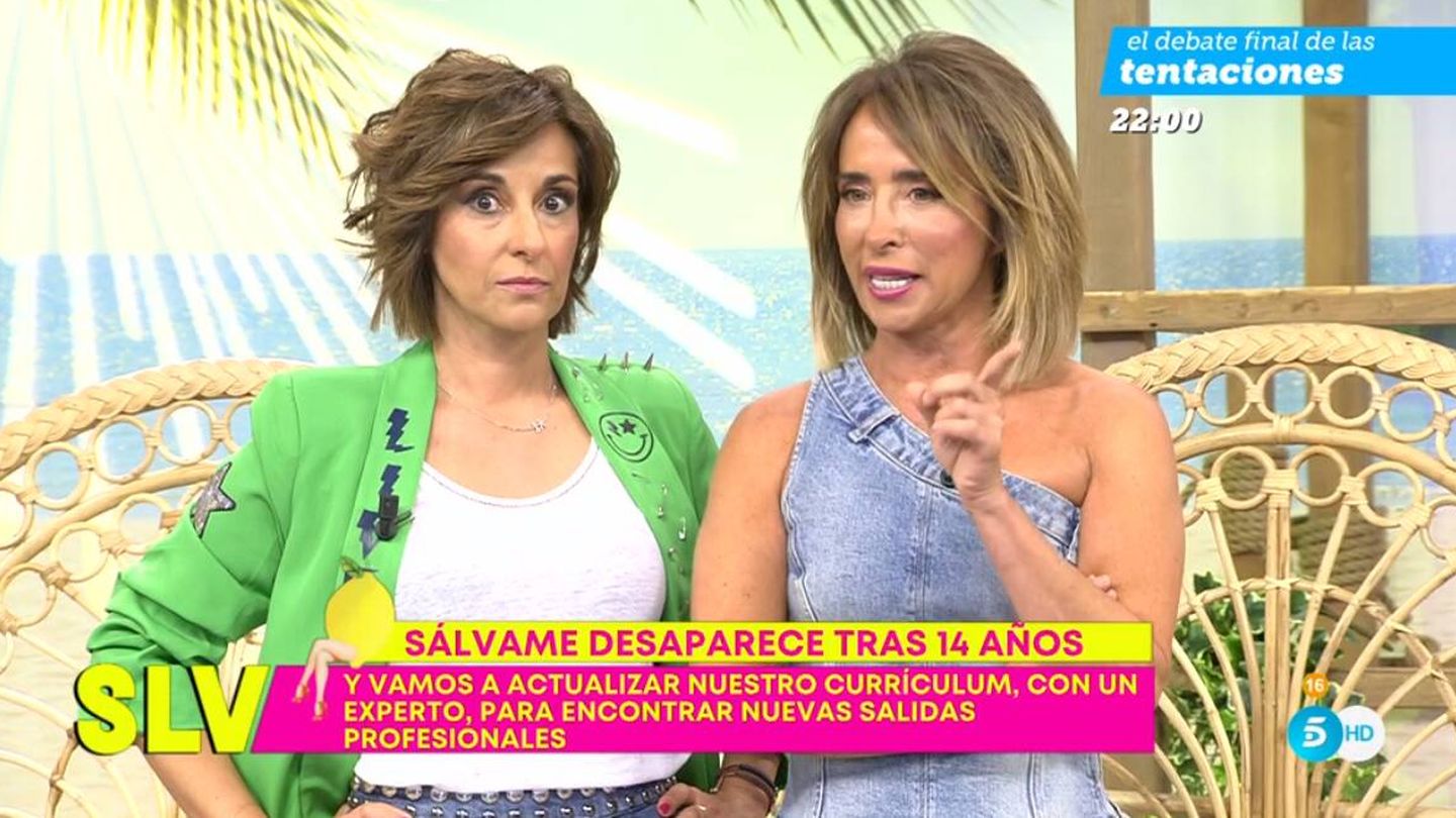Las presentadoras Adela González y María Patiño. (Mediaset)