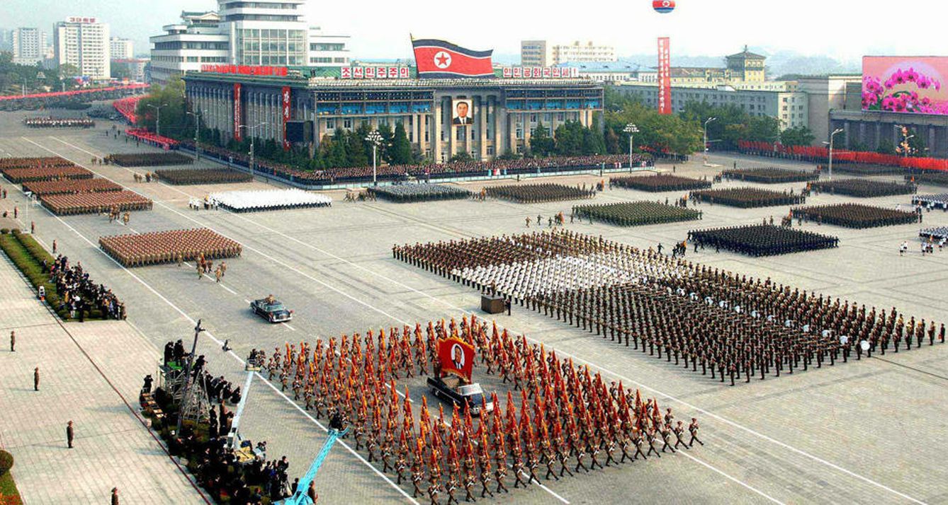 Desfile del ejército norcoreano en la capital del país, Pionyang. 