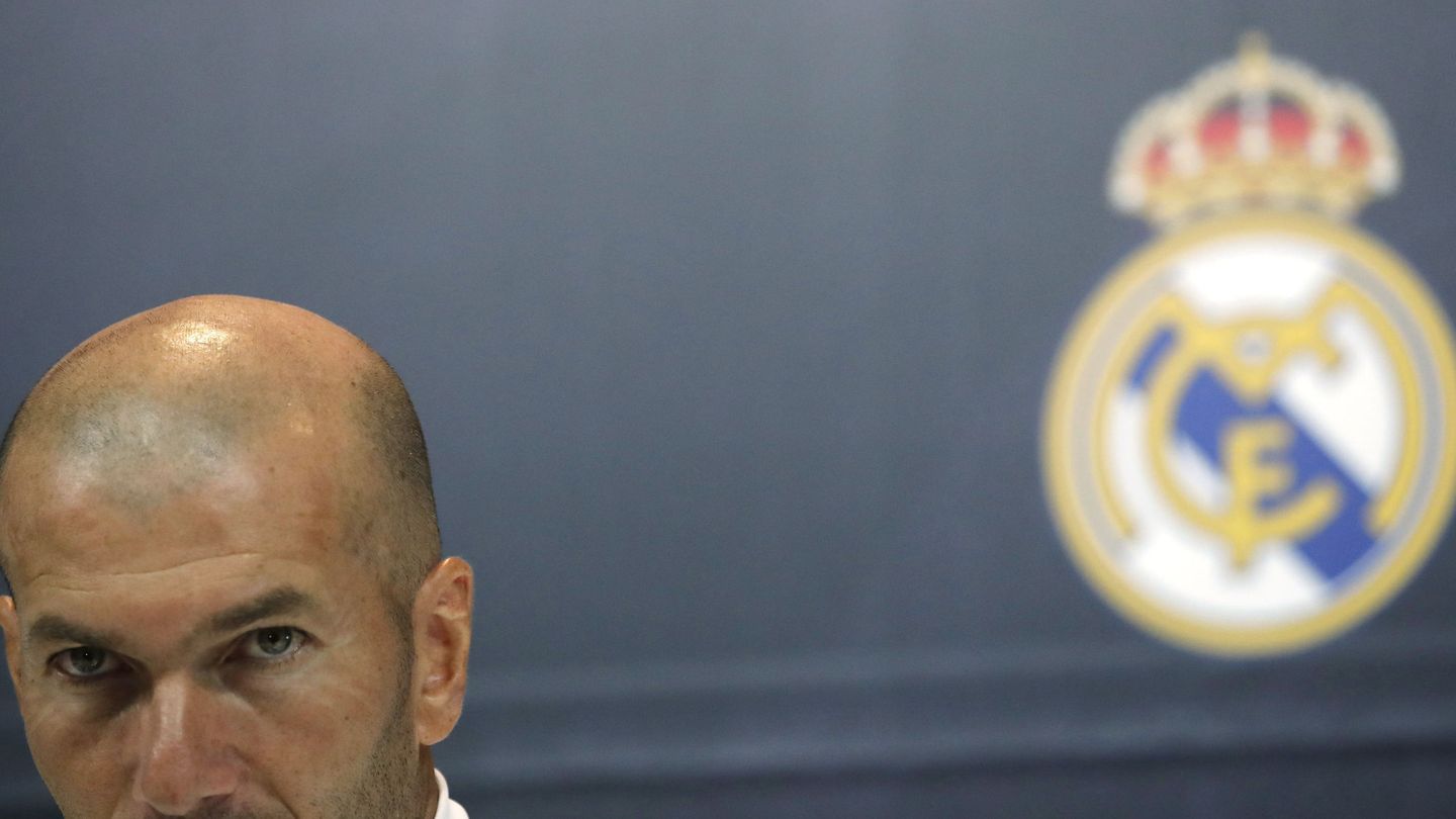 Zinedine Zidane, durante la rueda de prensa previa al inicio de LaLiga. (EFE)