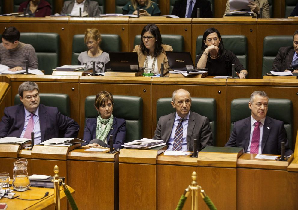 Foto: El lehendakari, Iñigo Urkullu, y miembros de su Gobierno. (Efe)