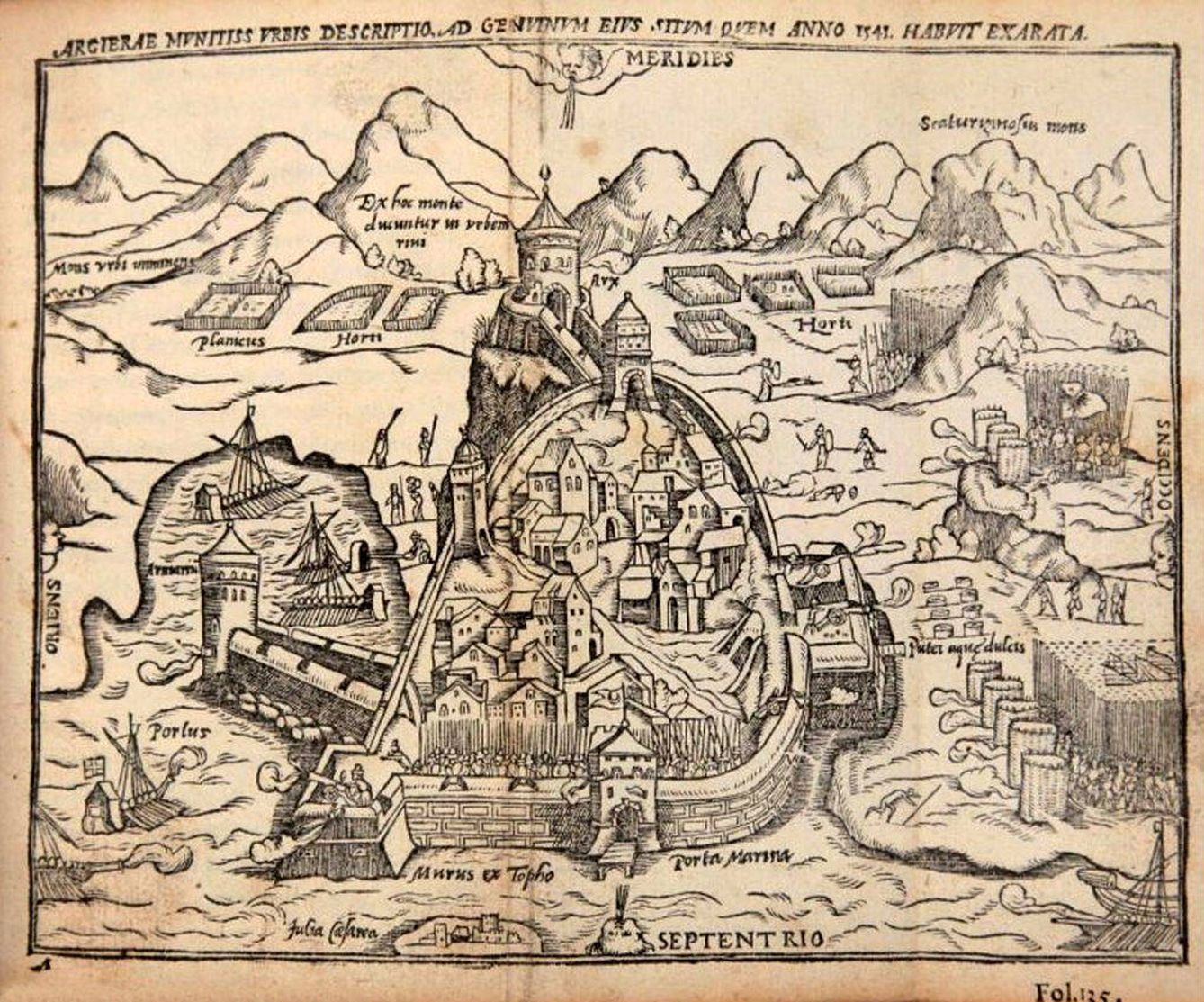Sitio de Argel en 1541. (Grabado de 1555)