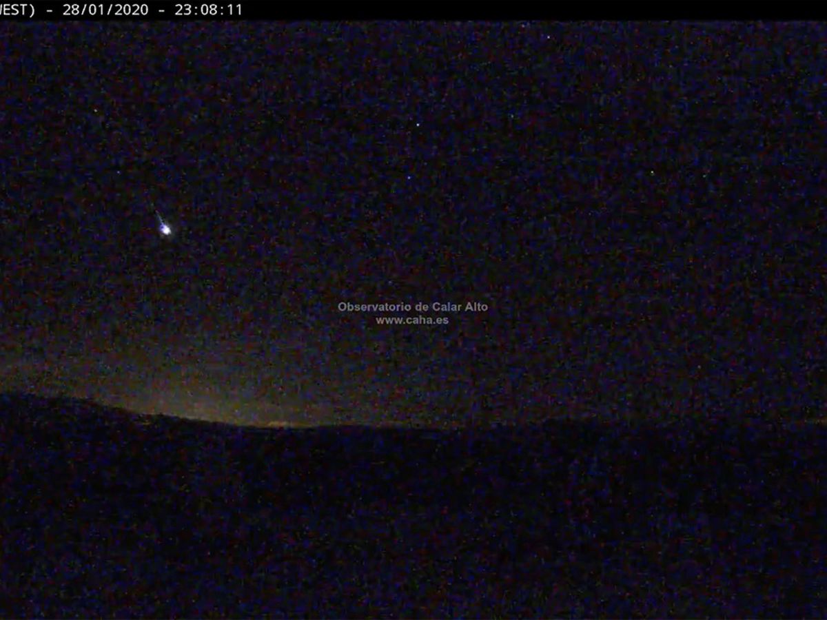 Foto: Imagen de archivo de otro bola de fuego detectada desde el Observatorio de Calar Alto. (Reuters)
