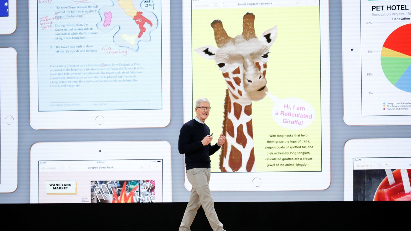 Tim Cook, CEO de Apple, durante la presentación de hoy. (Reuters)