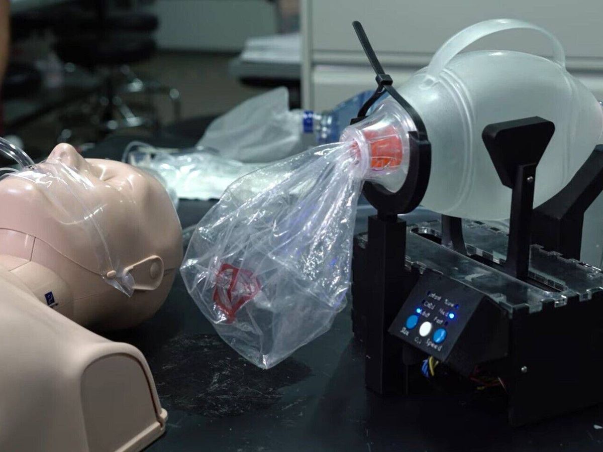 Foto: Uno de los modelos de respirador barato que se barajan (Rice University)