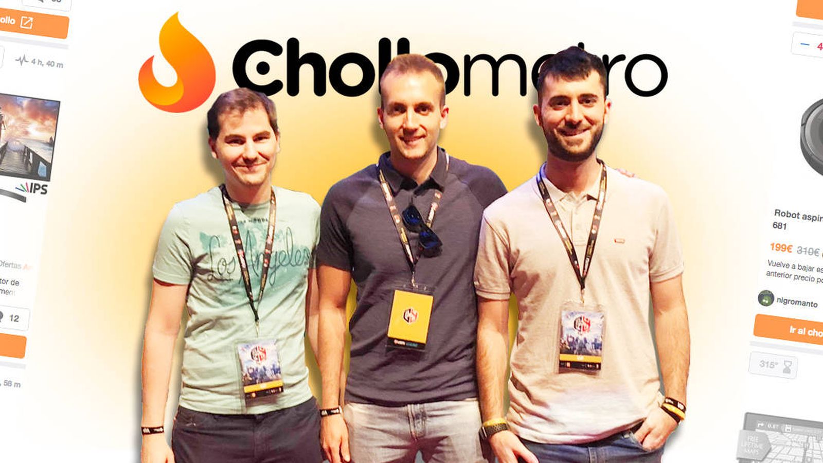 Foto: Adrián, Manuel y Miguel, los tres creadores de Chollometro. (EC)