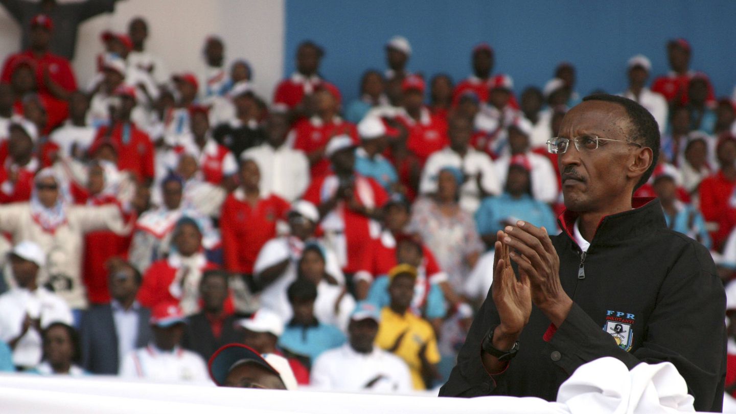 Paul Kagame durante el lanzamiento de su campaña de reelección en 2010, en Kigali. (Reuters)