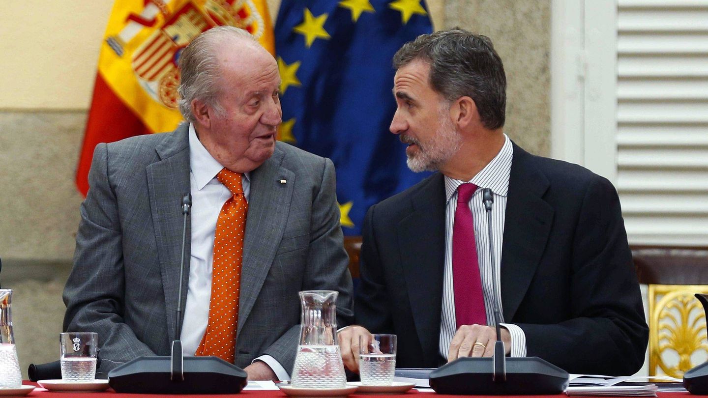 El rey Felipe VI y el rey emérito Juan Carlos I. (EFE)