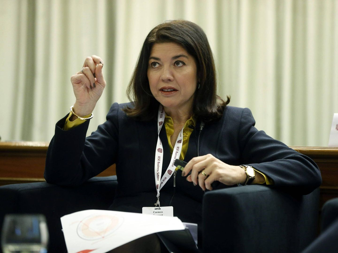 La presidenta de OMIE, Carmen Becerril. (EFE/Juan Carlos Hidalgo)