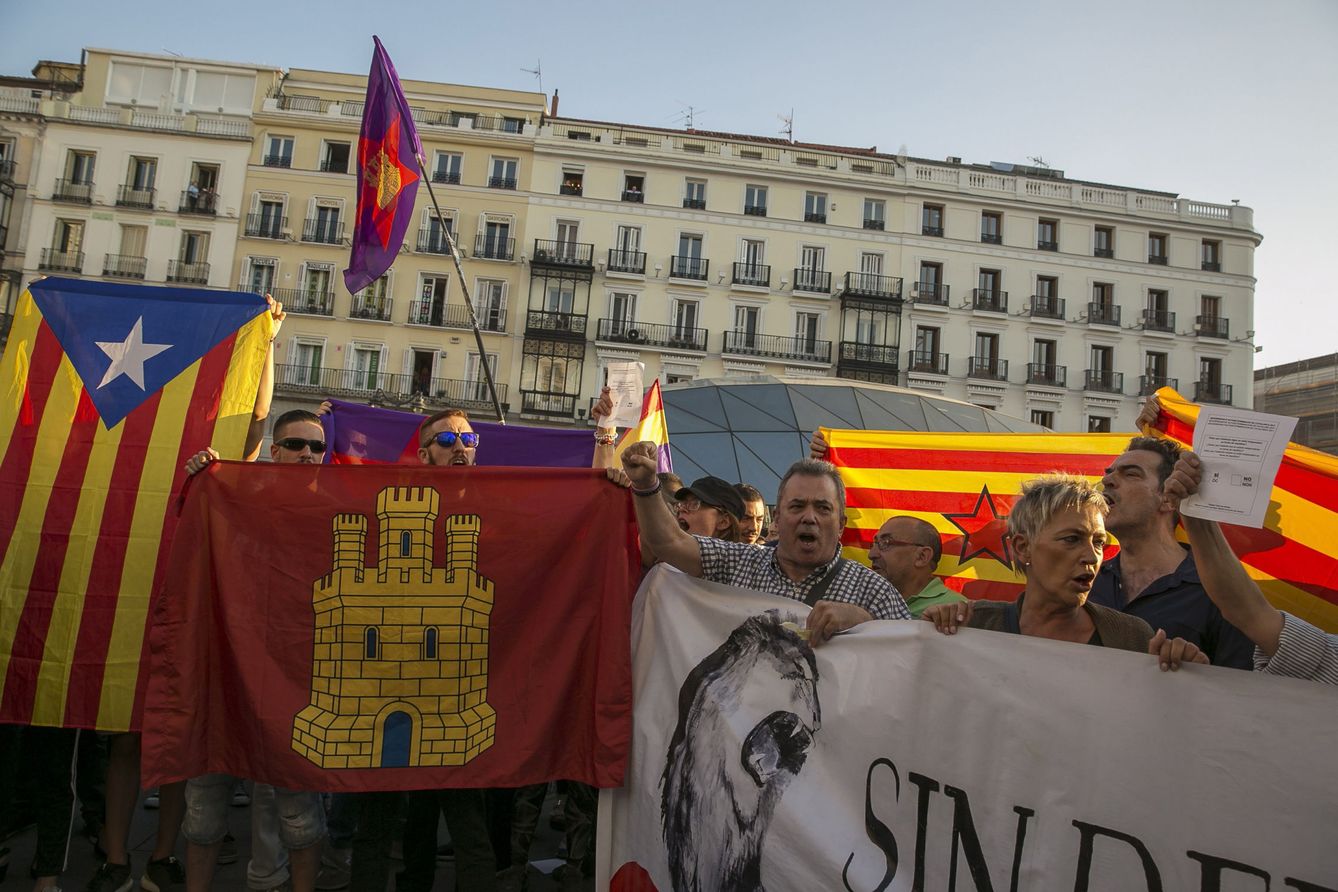 Concentración en Madrid contra las detenciones en Cataluña. (EFE)