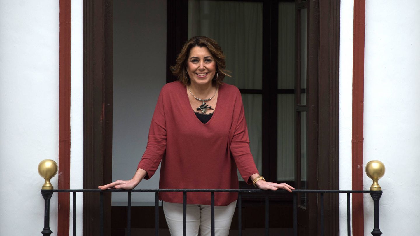 La secretaria general del PSOE-A, Susana Díaz, durante una entrevista para El Confidencial. (Cristina Quicler).