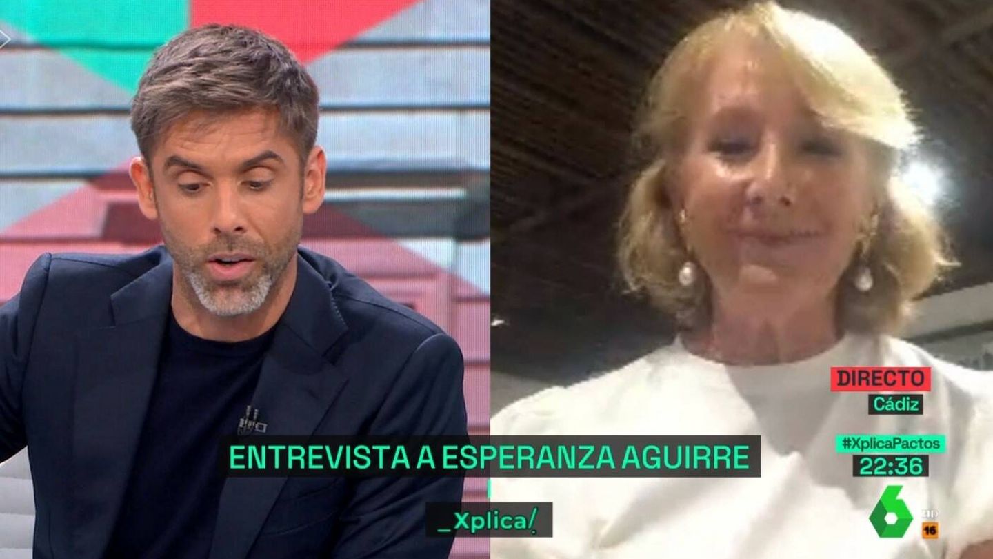 José Yélamo entrevista a Esperanza Aguirre en 'Xplica'. (Atresmedia)