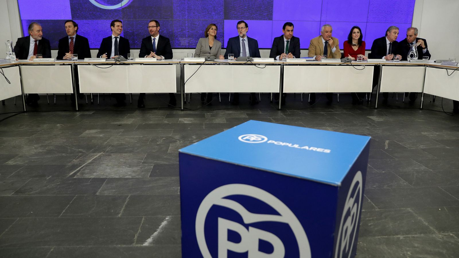 Foto: Rajoy preside la reunión del comité ejecutivo nacional del PP que aprobó el reglamento y los horarios del congreso nacional.
