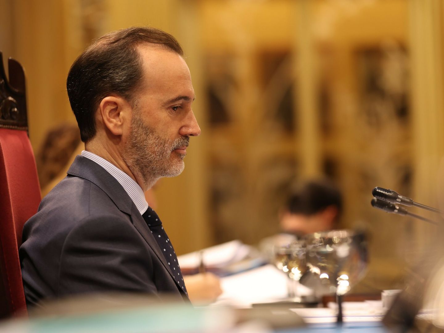 Gabriel Le Senne, ejerciendo como presidente del Parlamento de Baleares en un pleno (Tomàs Moyà/Europa Press)