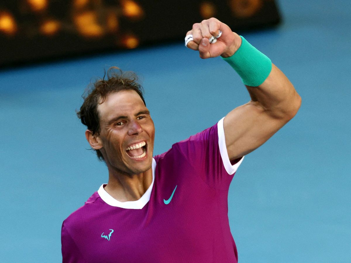 Foto: Rafa Nadal celebra una victoria en el Open de Australia. (Reuters/Loren Elliott)