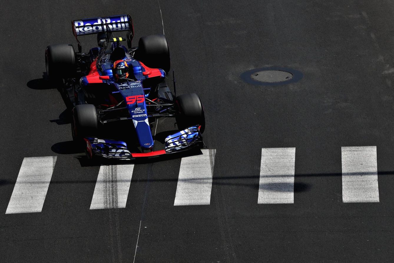 Carlos Sainz consiguió un gran resultado en los entrenamientos de este jueves en Mónaco. (Toro Rosso)