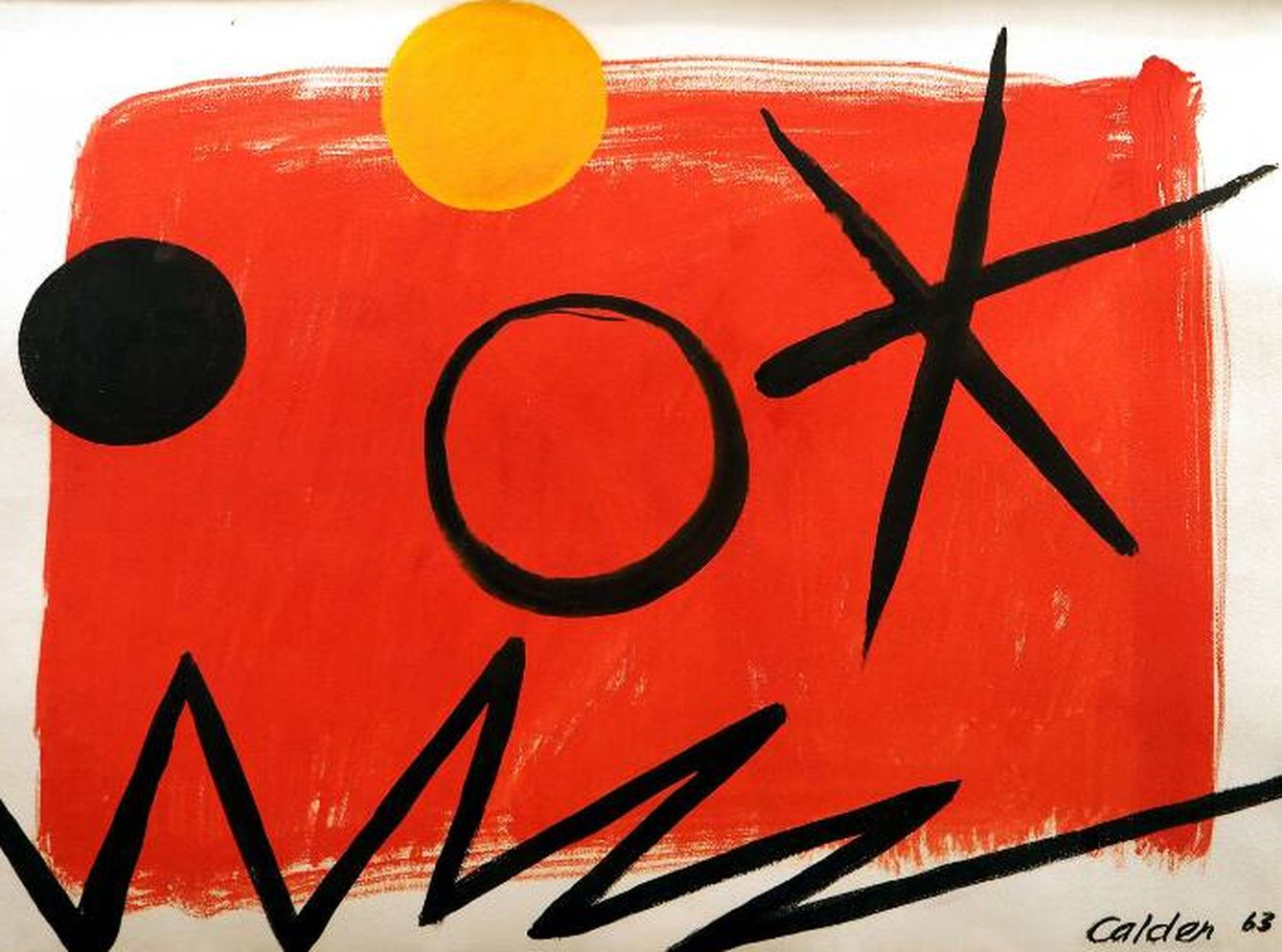 'Orange sun on red ground' (1963), de Alexander Calder