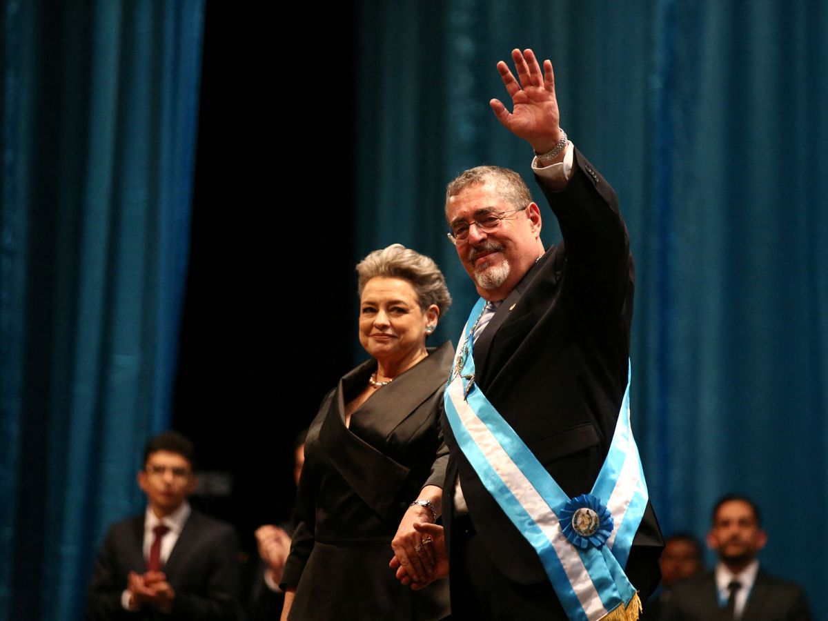 Foto: Bernardo Arévalo, investido presidente. (Reuters/José Cabezas)