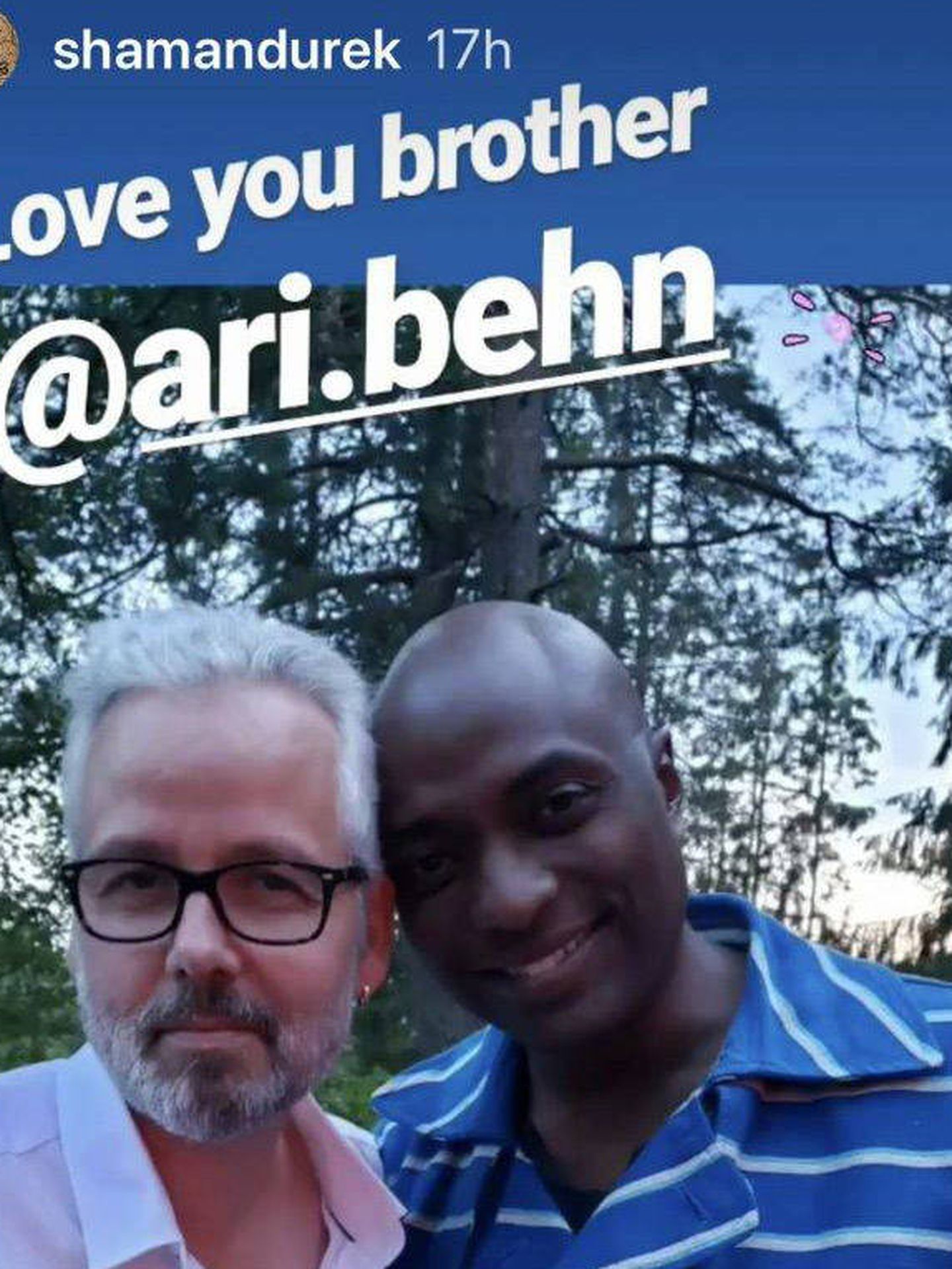 Ari Behn y Durek Verret. (Instagram)