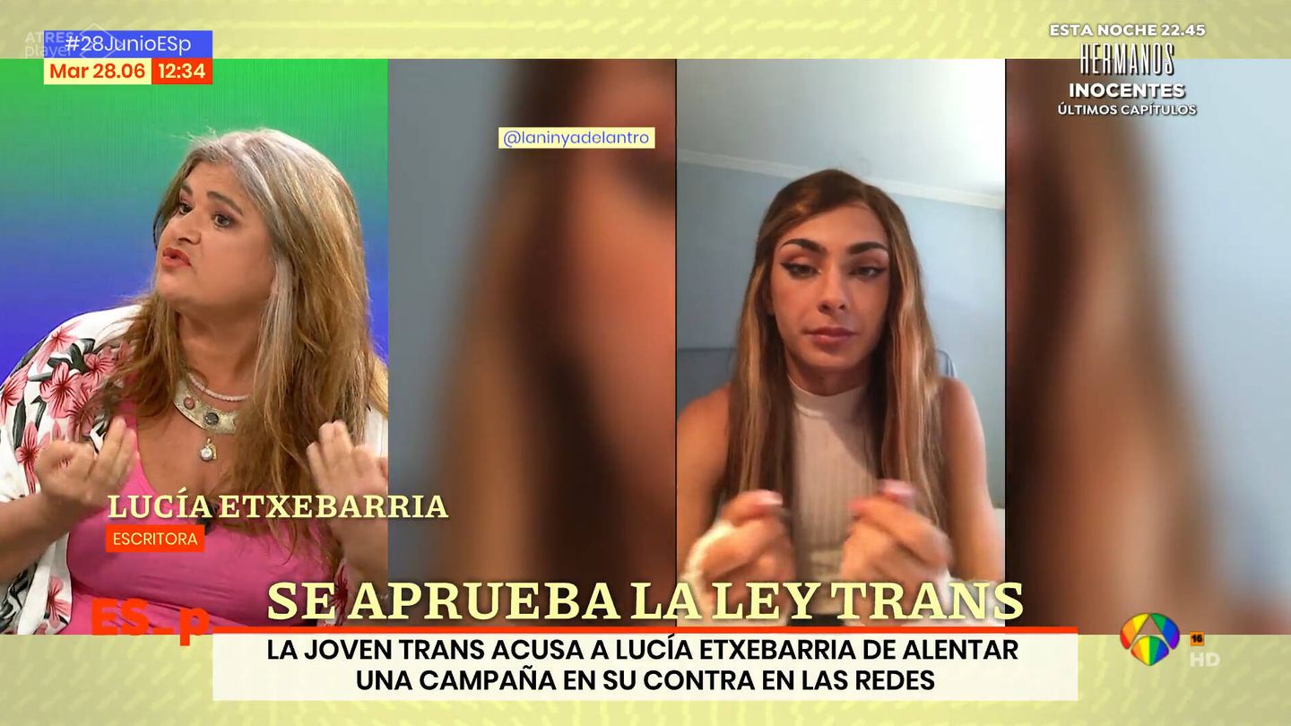 Lucía Etxebarría, en 'Espejo público'. (Antena 3)