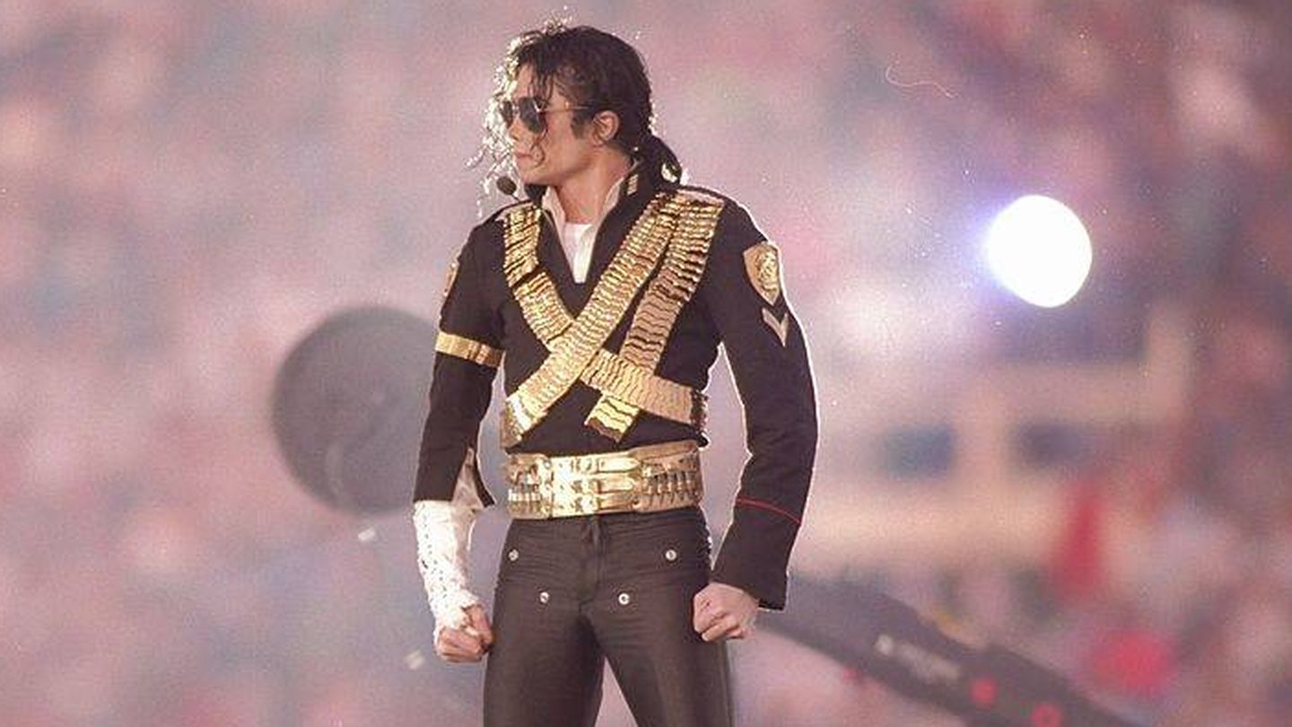 Michael Jackson, en la Super Bowl. (Getty)
