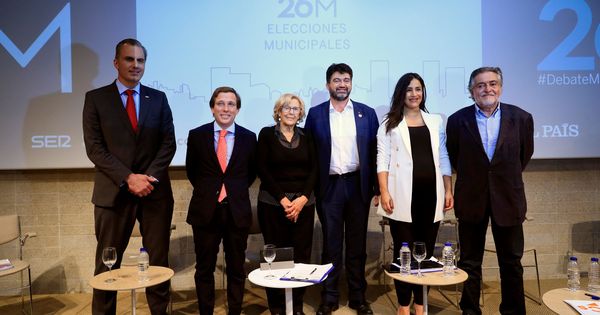 Foto: Los seis candidatos a la alcaldía de Madrid que compiten en las municipales de este domingo. (EFE)