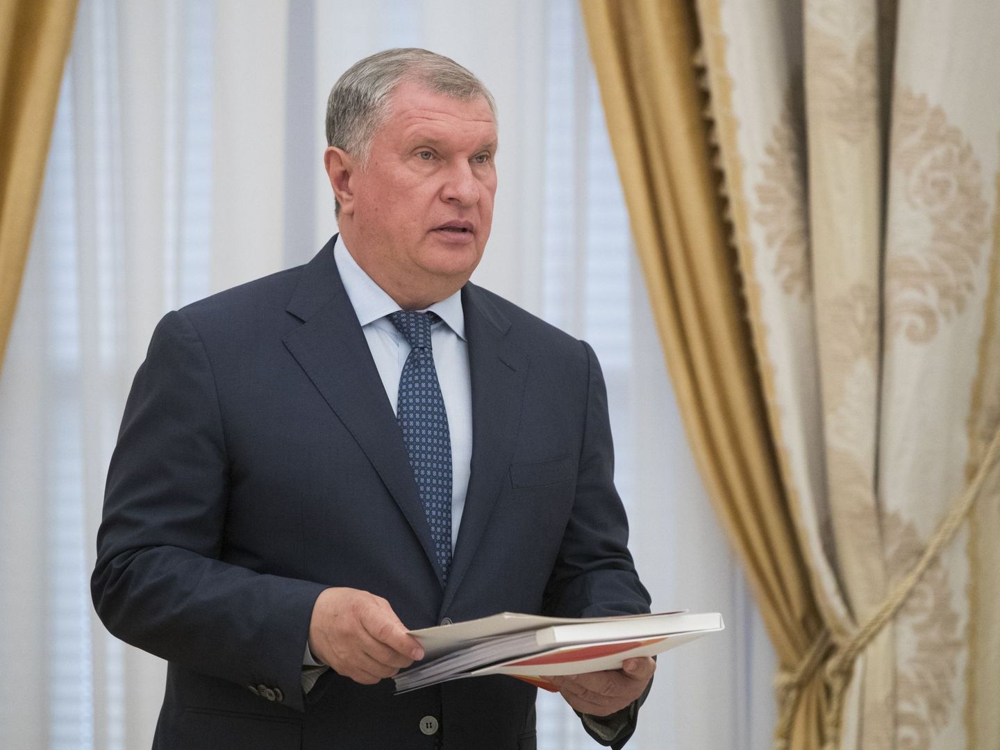 El presidente de Rosneft (la mayor petrolera rusa), Ígor Sechin. (EFE/Pavel Golovkin)
