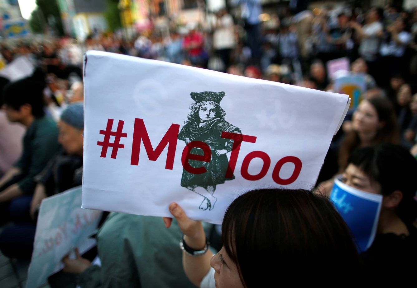 Una protesta del movimiento #MeToo durante una marcha contra el acoso en Tokio. (Reuters)