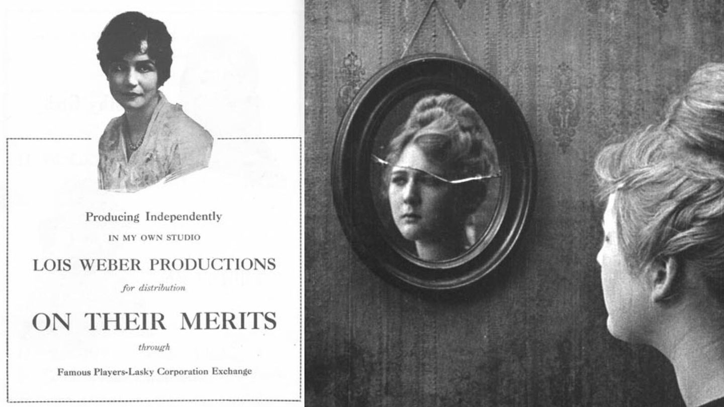 Un cartel promocional de la producción de Lois Weber. / La actriz Mary MacLaren en una escena de Shoes, dirigida en 1916 por Weber. (Wikimedia)