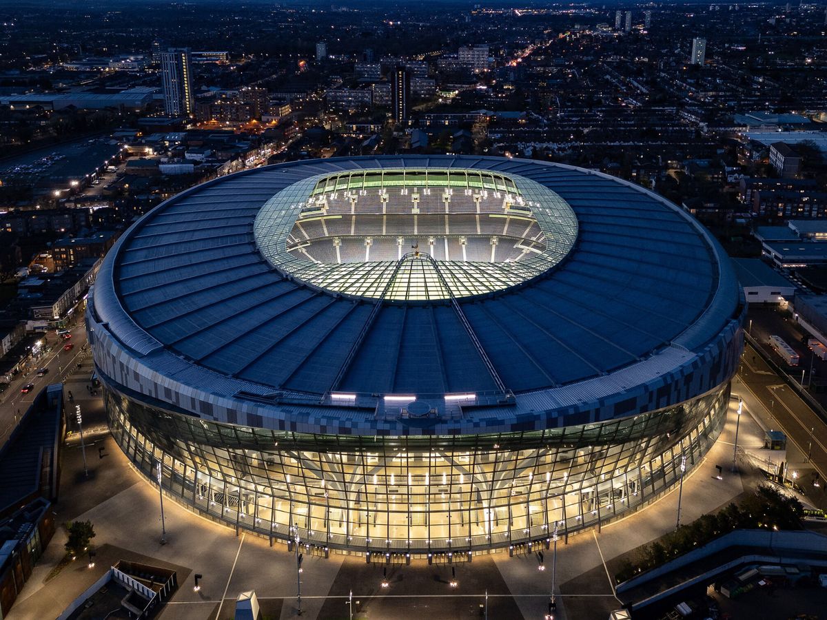 Foto: Vista aérea del Tottenham Hotspur Stadium. (DPPI/AFP7/Ian Stephen)