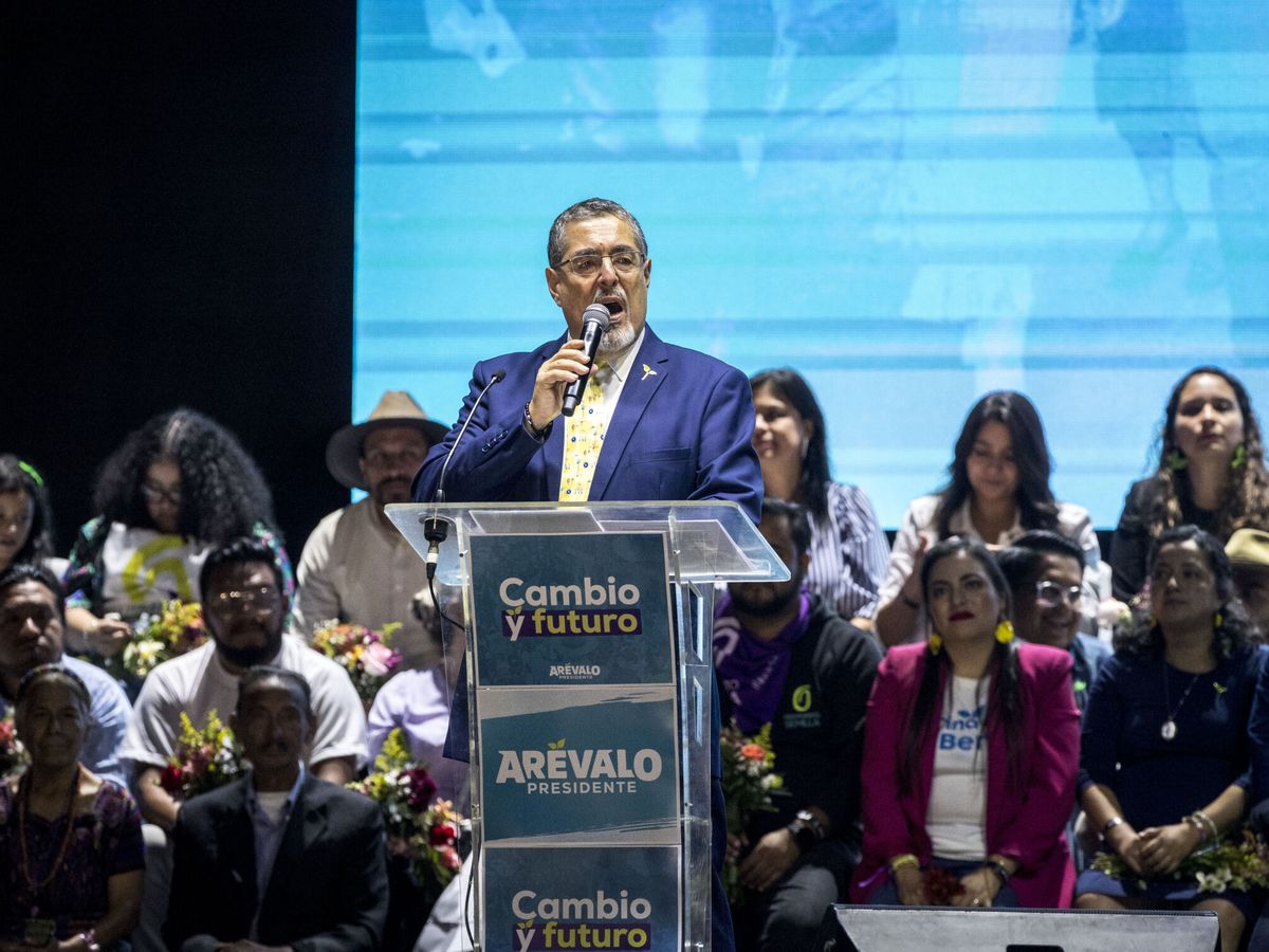 Foto: Bernardo Arévalo, candidato a la presidencia de Guatemala. (EFE/Esteban Biba)