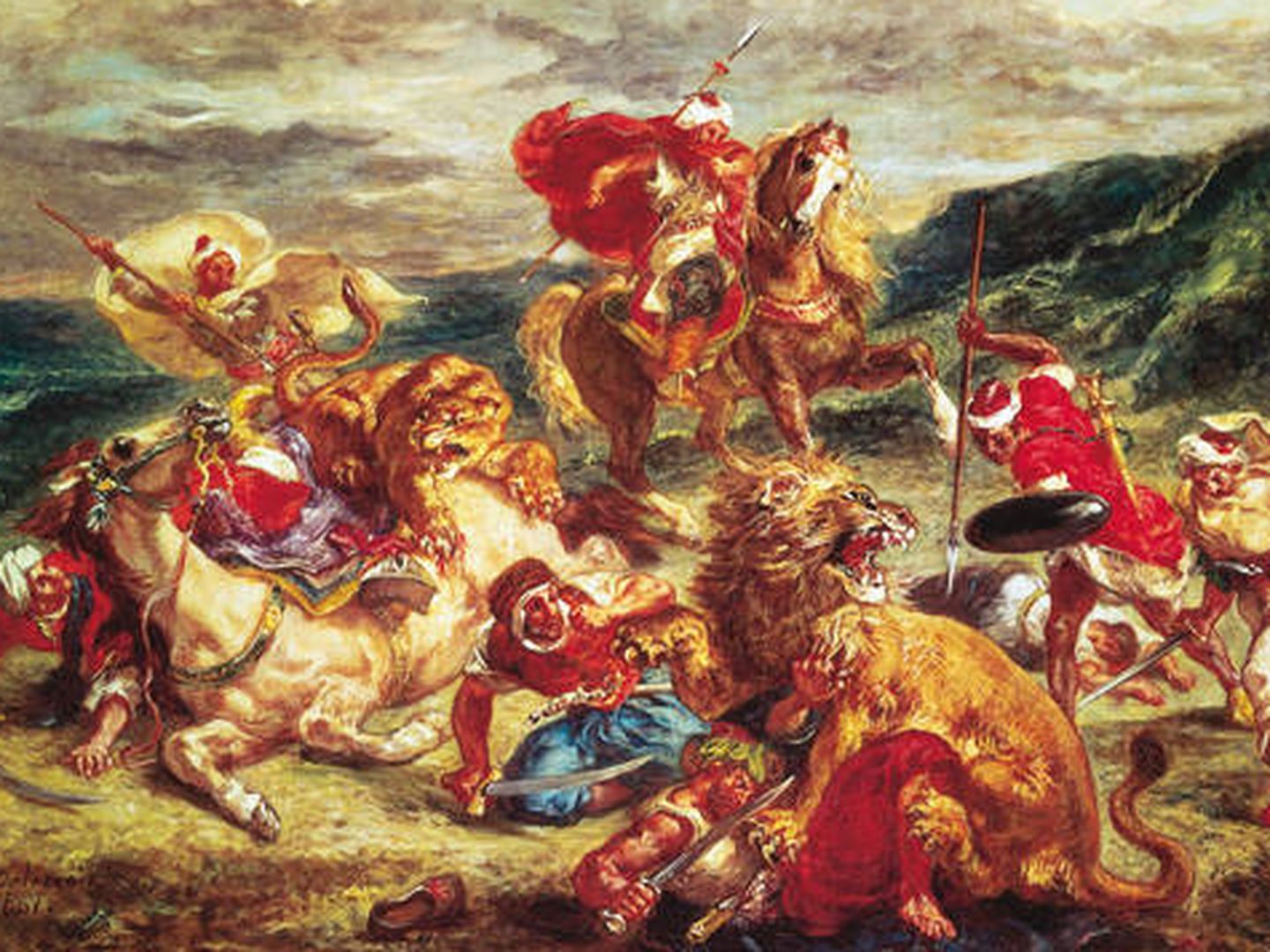 Delacroix - 'La caza de los leones' (1861)