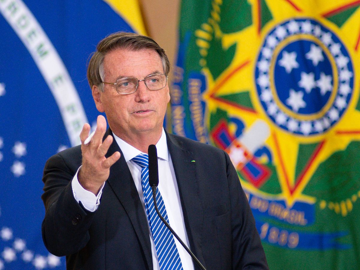 Foto: Bolsonaro durante una rueda de prensa en 2021. (Getty/Andressa Anholete)