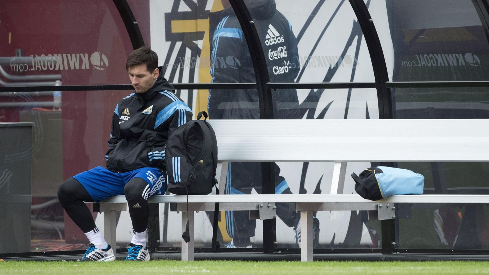 Foto: Leo Messi durante los amistosos que disputó Argentina (Efe).