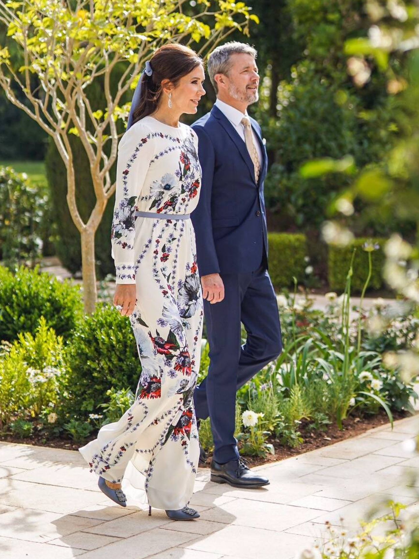 Mary y Federico de Dinamarca, en la boda de Hussein. (Corte Hachemita de Jordania)